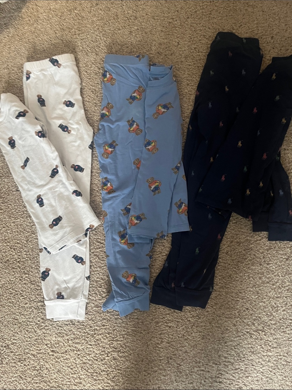Polo by Ralph Lauren Kids' Navy, Light Blue & White Bear Print Pajama Set